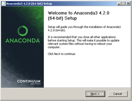 Запуск інсталятора Anaconda